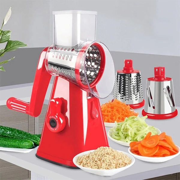 Multifunctional Vegetable Cutter And Slicer ™ -  3-in-1 draaiende/roterende Snijmachine en rasp