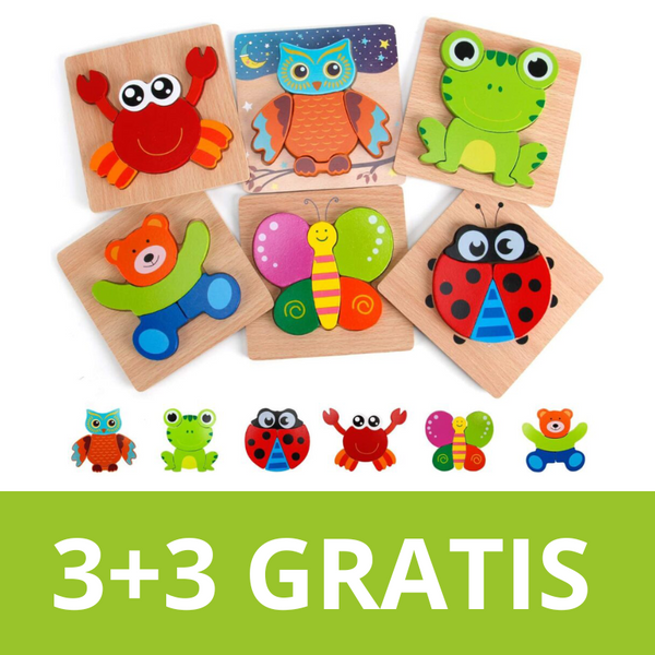 Montessori Puzzels Pack™ - Milieuvriendelijke houten puzzels