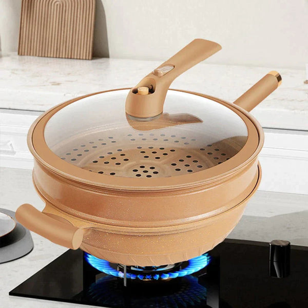 Eco Cuisine™ - Moderne wok met een GRATIS stomer!